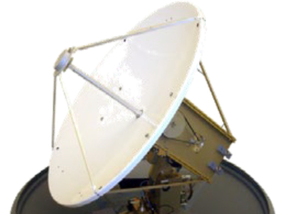 white parabolic satellite communication dish antenna