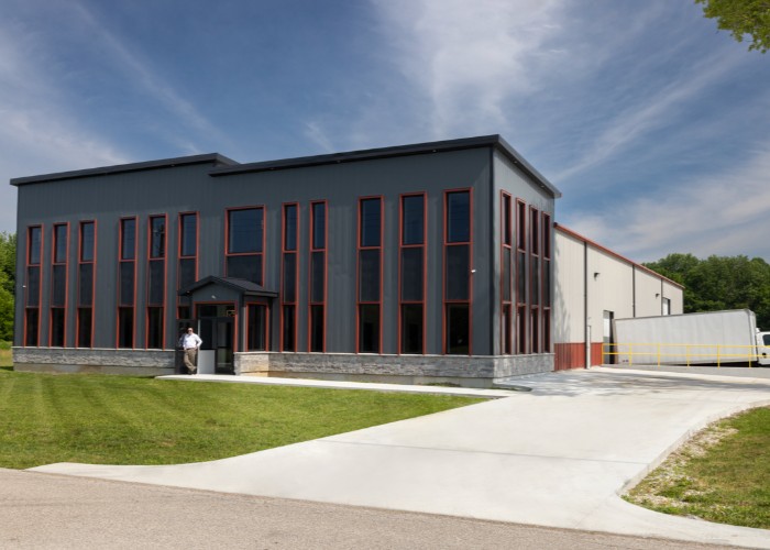 Two story industrial office with loading dock