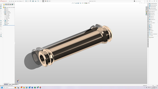 Bronze cylindrical roller with flanged ends