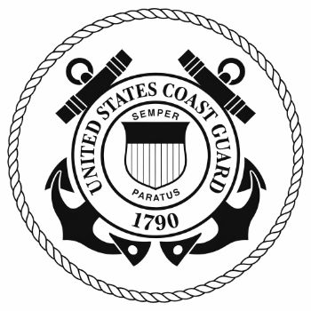 Black-and-white United States Coast Guard seal