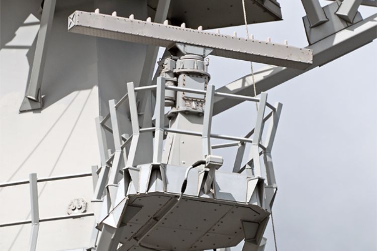 White metal windmill cap and platform